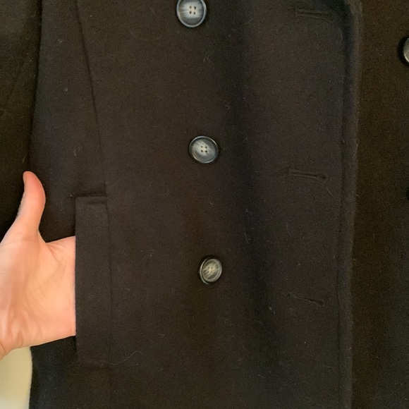 Old Navy black women’s felt winter coat - Picture 3 of 5